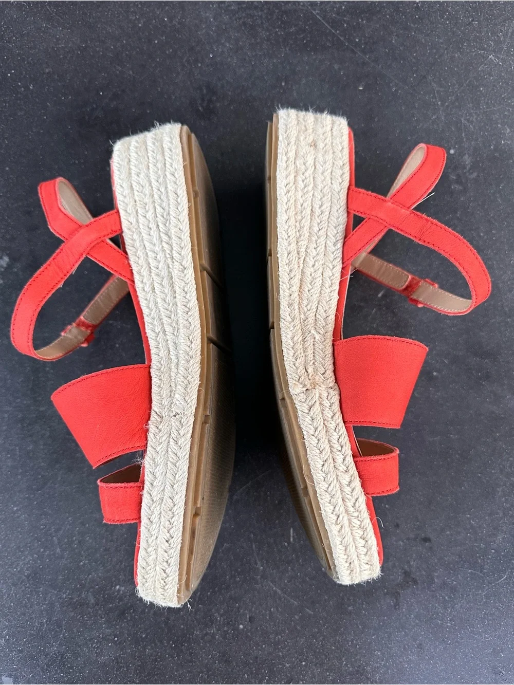 Eileen Fisher Devi Espadrille Strappy Platform Sandal Tangelo 8 1/2
